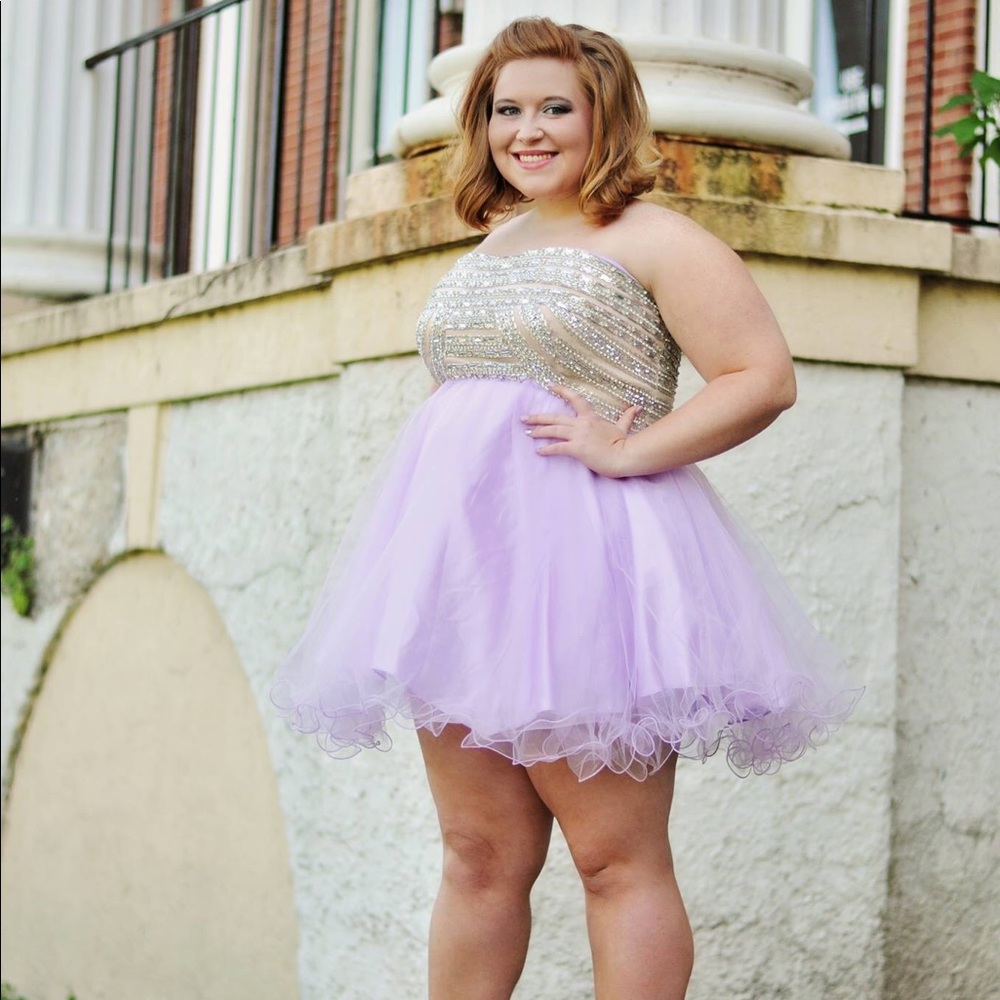 Lavender Short Prom Dress